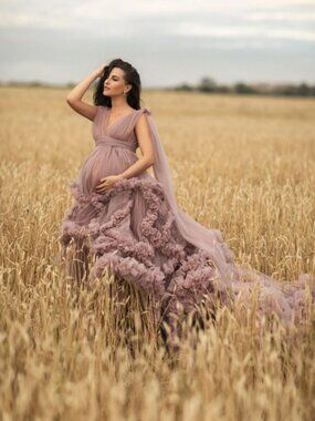 Katharina Hakaj Roxy Couture Maternity Gown Photoshoot Dress